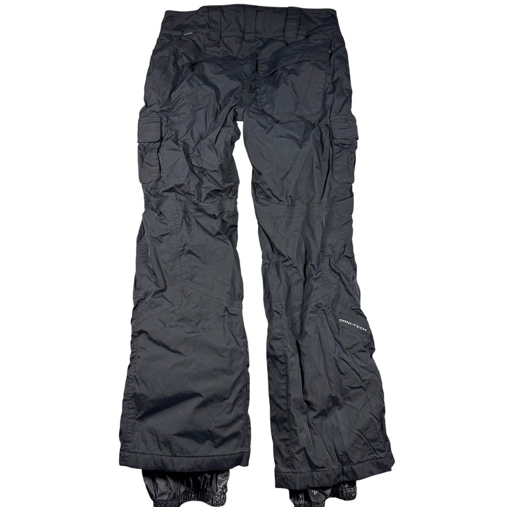 Columbia Titanium Omni-Tech Snow Pants Womens Small Black Insulated Cargo Ski